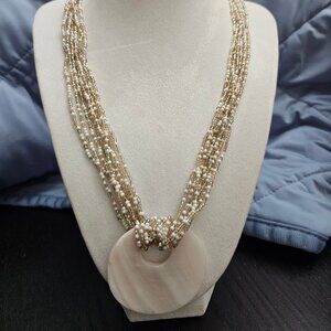 Premier Designs "Luminous" Shell necklace!  Retired!